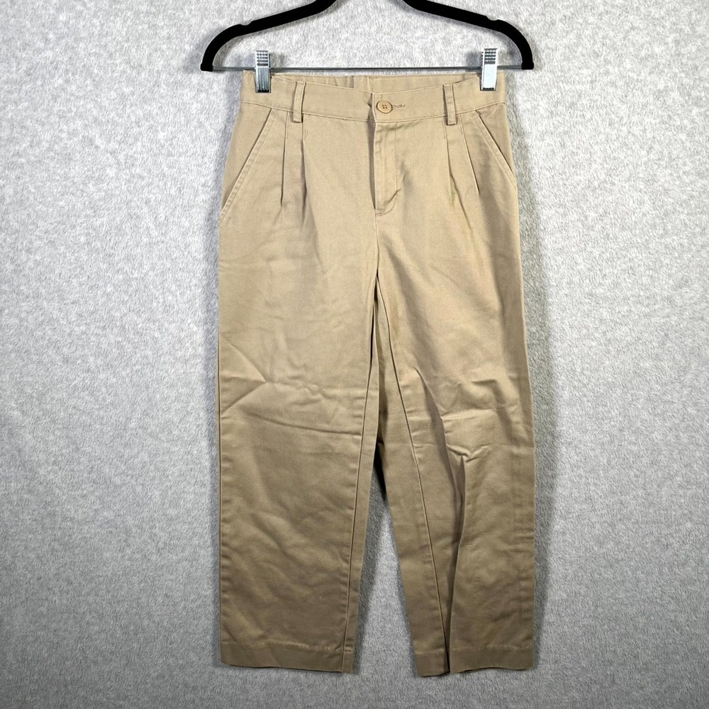 Austin Trading Co. Dress Pants Women 12 Beige Cotton Pleated Front Career Formal